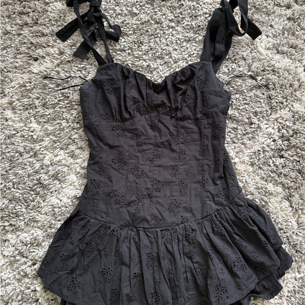 Black Gameday Romper